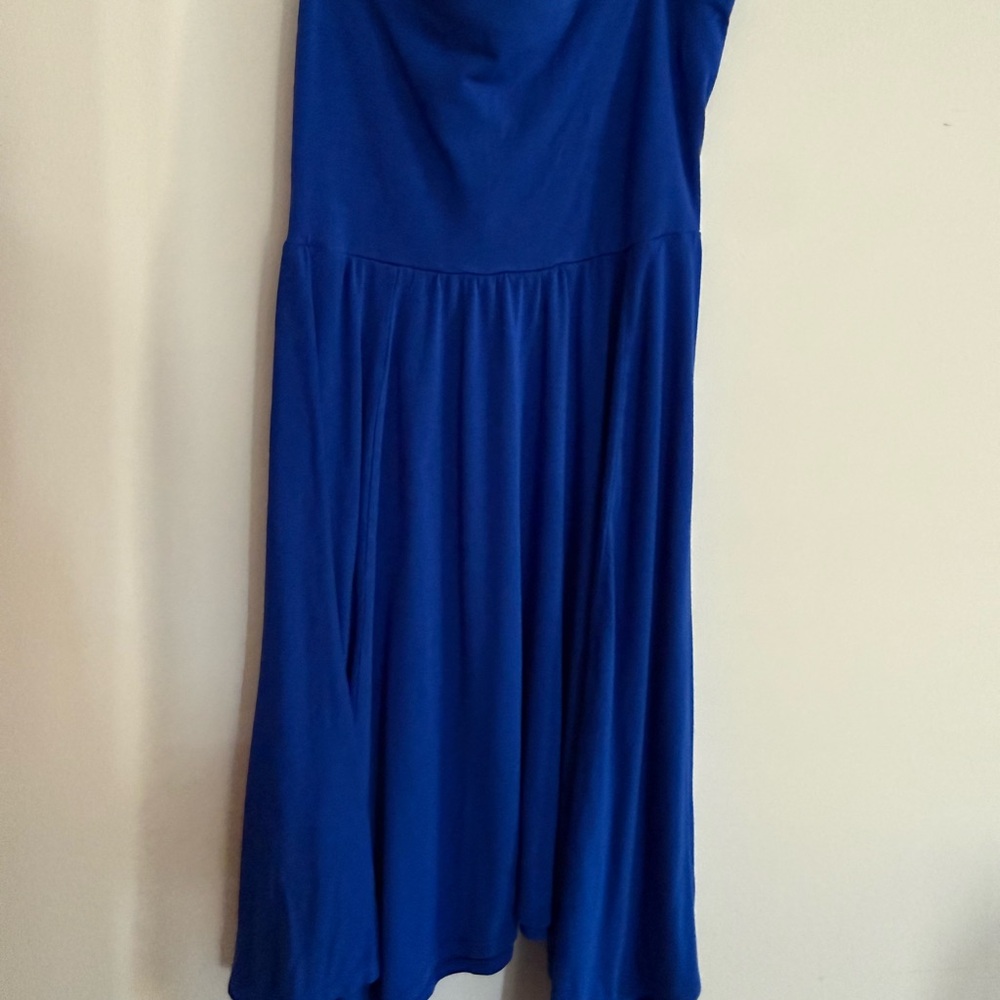 Express Royal Blue strapless dress